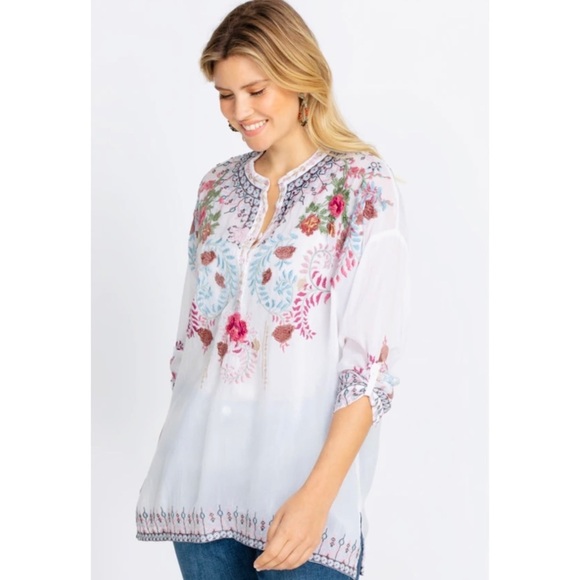 Johnny Was plus-size embroidery tunic - Picture 2 of 5